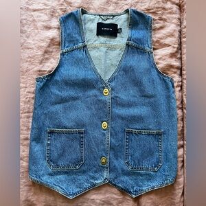 Coach Light Blue Denim Vest in Organic Cotton